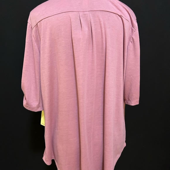 PerSeption Women’s Short Sleeve Blouse. New with Tags. Rose Pink. Size 2X. - Picture 4 of 7